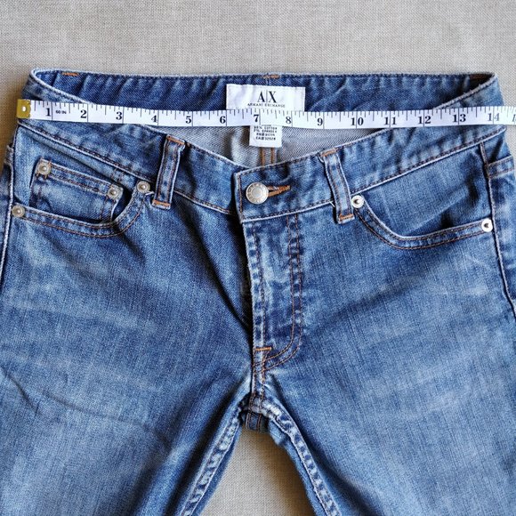 AX Straight Leg Mid Rise Bootcut Jeans size 2, short - Picture 6 of 11